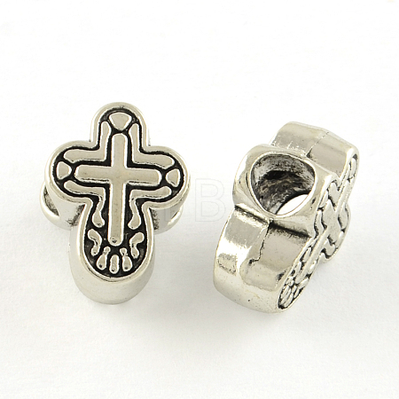 Tibetan Style Alloy European Beads TIBE-Q050-127AS-LF-1