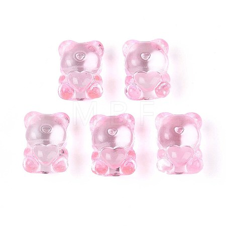 Baking Paint Transparent Glass Beads DGLA-N018-02I-1