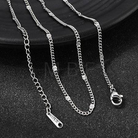 12Pcs 2.2MM 304 Stainless Steel Textured Twisted Chain Necklaces for Men Women NJEW-H093-20P-04-1