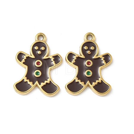 304 Stainless Steel Enamel Pendants STAS-L300-012G-42-1