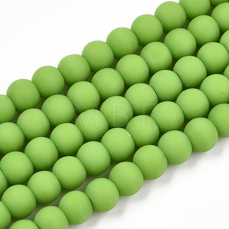 Opaque Glass Beads Strands X-GLAA-T032-P4mm-MD06-1