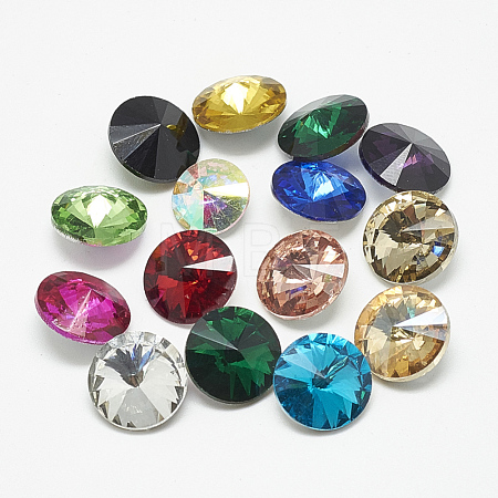 Pointed Back Glass Rhinestone Cabochons RGLA-T086-8mm-1