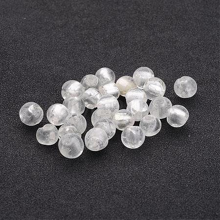 Handmade Silver Foil Glass Beads FOIL-R054-18-1