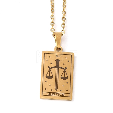 Tarot Theme 304 Stainless Steel Pendant Nacklaces For Women STAS-S128-02K-1