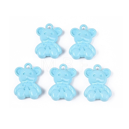Spray Painted Alloy Pendants PALLOY-Q466-03E-1