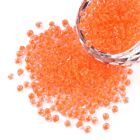 Glow in the Dark Luminous Transparent 8/0 Glass Seed Beads SEED-YWC0001-01C-1