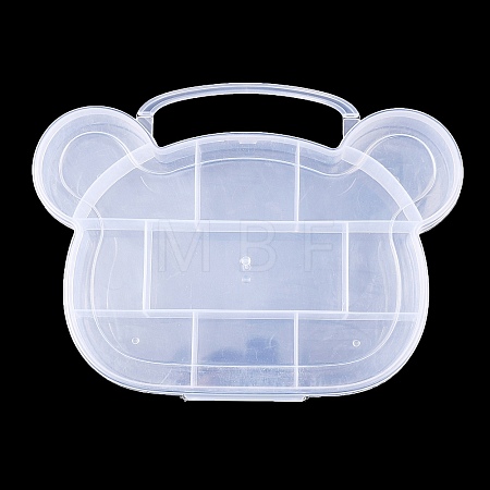 (Defective Closeout Sale: Scratched)11 Compartments Bear Plastic Storage Box CON-XCP0002-69-1