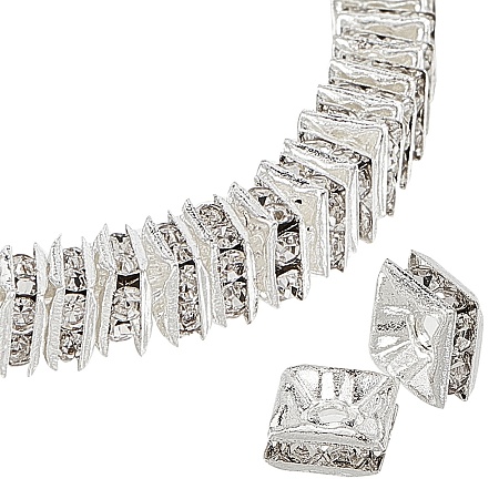 Rhinestone Spacer Beads X-RSB071NF-01S-1