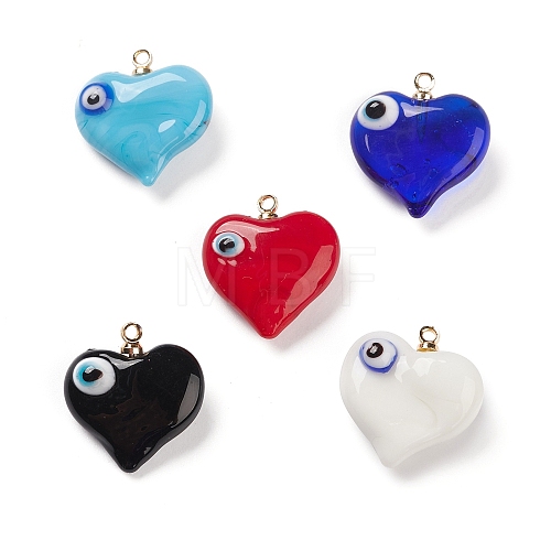 Handmade Evil Eye Lampwork Pendants LAMP-M015-03-1