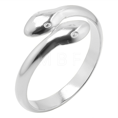 Non-Tarnish Vintage Stainless Steel Snake Couple Rings ZB8533-1-1