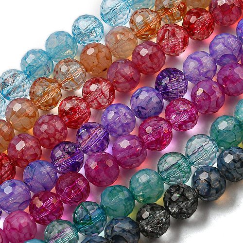 Baking Painted Glass Bead Strands GLAA-G116-02-1