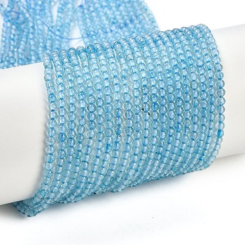 Natural Blue Topaz Beads Strands G-P553-A01-02-1