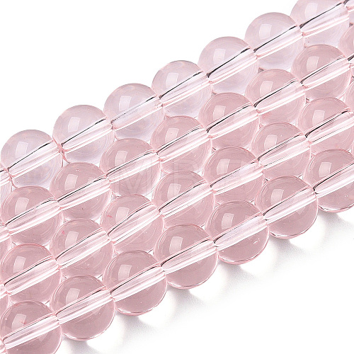 Transparent Glass Beads Strands GLAA-T032-T8mm-10-1