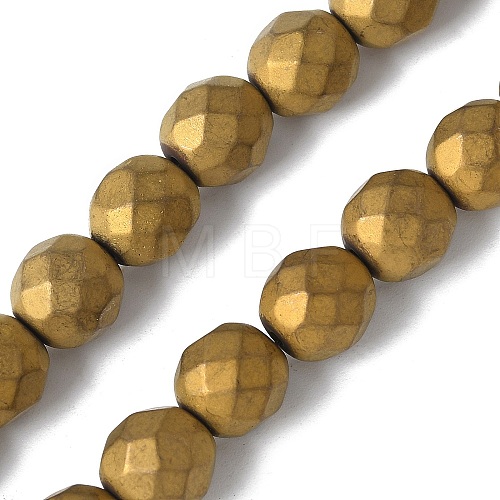 Electroplated Synthetic Non-magnetic Hematite Beads Strands G-S382-01E-1