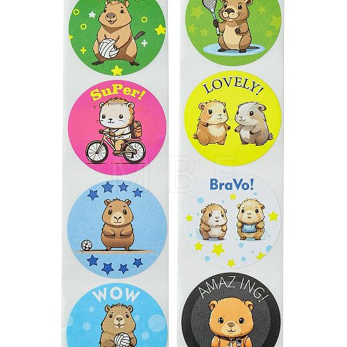 Cartoon Patterns Paper Gift Sticker Rolls DIY-R083-03H-1