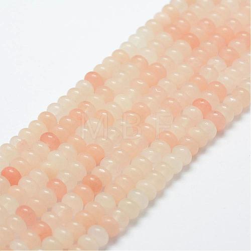 Natural Pink Aventurine Beads Strands G-G665-04-6x4mm-1