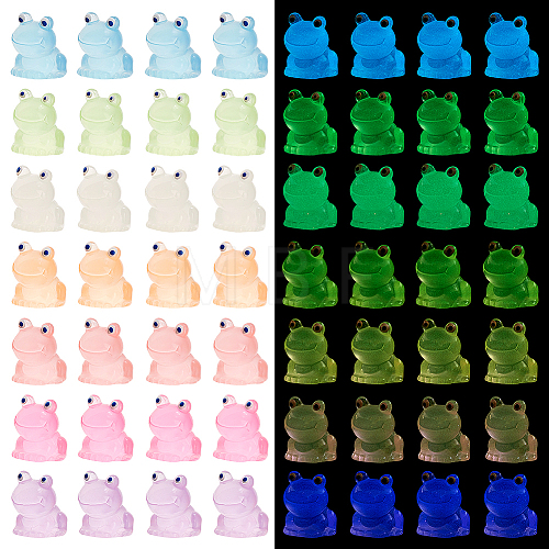 Olycraft 56Pcs 7 Colors Luminous Resin Display Decoration DJEW-OC0001-40-1