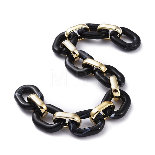 Handmade Acrylic Cable Chains AJEW-JB00658-03-1