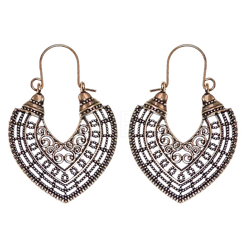 Tibetan Style Alloy Hoop Earrings PW23031341891-1