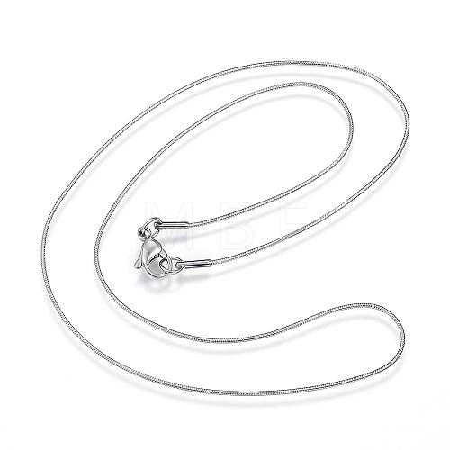 304 Stainless Steel Snake Chain Necklaces NJEW-D285-02P-1