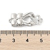 Brass Micro Pave Clear Cubic Zirconia Interlocking Clasps KK-U059-16P-3