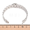 304 Stainless Steel Leaf Cuff Bangle Making STAS-F366-12A-P-2