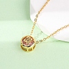 Brass Pave Cubic Zirconia Birth Stone Constellation Pendant Cable Chain Necklaces LS-NJEW-D334-01G-08-3