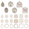 12 Bags 6 Styles Mini Wooden Embroidery Hoops DIY-FG0010-02-1