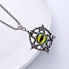 Nightclub Punk Retro Devil Eye Pentagram Titanium Steel Pendant Necklace Jewelry NW8478-2