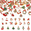 40Pcs 20 Styles Christmas Alloy Enamel Pendants ENAM-TA0001-55-11