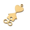 201 Stainless Steel Pendants STAS-B136-16G-2