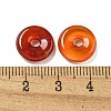 Natural Carnelian Donut/Pi Disc Charms G-G142-01U-3