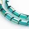 AB Color Plated Faceted Cuboid Electroplate Glass Beads Strands EGLA-F109-A06-A-1