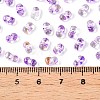 Spray Painted with Glitter Powder Glass Seed Beads SEED-T007-09B-4