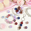 24Pcs 8 Colors Opaque Resin Rhinestone Beads RESI-PA0001-54-4