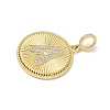 Brass Micro Pave Clear Cubic Zirconia Pendants KK-L253-17G-A-2