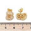 Brass Micro Pave Cubic Zirconia Stud Earrings EJEW-Z091-04G-B-3