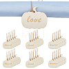 30 Sets 3 Style Unfinished Wooden Napkin Rings Tags Set DIY-FH0005-62-1