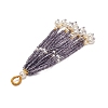 Plastic Beaded Big Pendants PL-CBA0279-01B-3