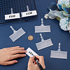 Rectangle Reusable Plastic Shelf Label Holders ODIS-WH0043-56B-3