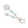 Glass Bead & Alloy Pendant Decorations HJEW-JM03016-02-4