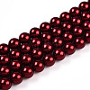 Baking Painted Pearlized Glass Pearl Bead Strands HY-N002-6mm-A13-2