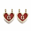 Alloy Enamel Charms ENAM-T012-02G-RS-2