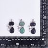 12Pcs 12 Style Natural & Synthetic Gemstone Kitten Pendants G-SZ0002-17-8