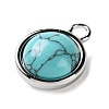 Synthetic Turquoise Pendants STAS-L022-398F-P-2