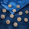 12Pcs Flower Alloy Rhinestone Brooches for Clothes JEWB-WH0020-073G-3