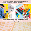 Cheriswelry 24 Sheets 24 Styles Plastic Drawing Stencil DIY-CW0001-13-3
