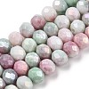 Faceted Electroplated Glass Beads Strands X-GLAA-C023-02-A05-1