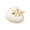 Brass Micro Pave Cubic Zirconia Charms KK-C156-20G-02-2