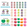 140Pcs 3 Styles Polyester Rabbit Hair with Alloy European Beads DIY-TA0015-26-4